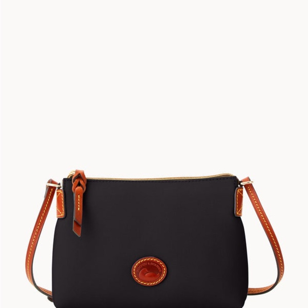 Dooney & Bourke Nylon Rosie Pochette Crossbody Bag Purse Black EUC